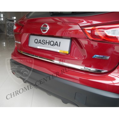 Накладка на нижнюю кромку крышки багажника Nissan Qashqai II (2013-) бренд – Omtec (Omsaline) главное фото